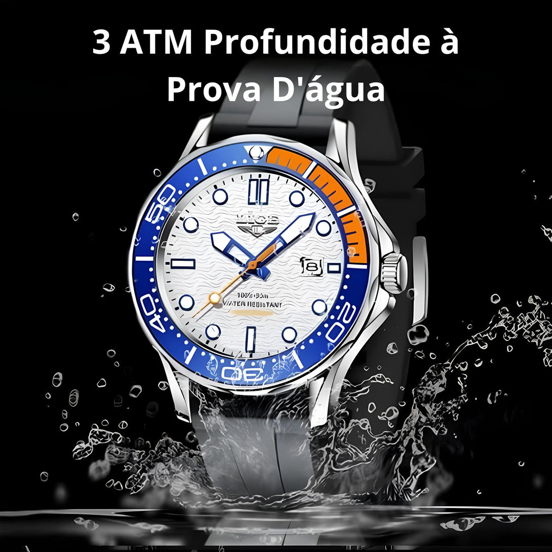 relógio à prova d'água masculino